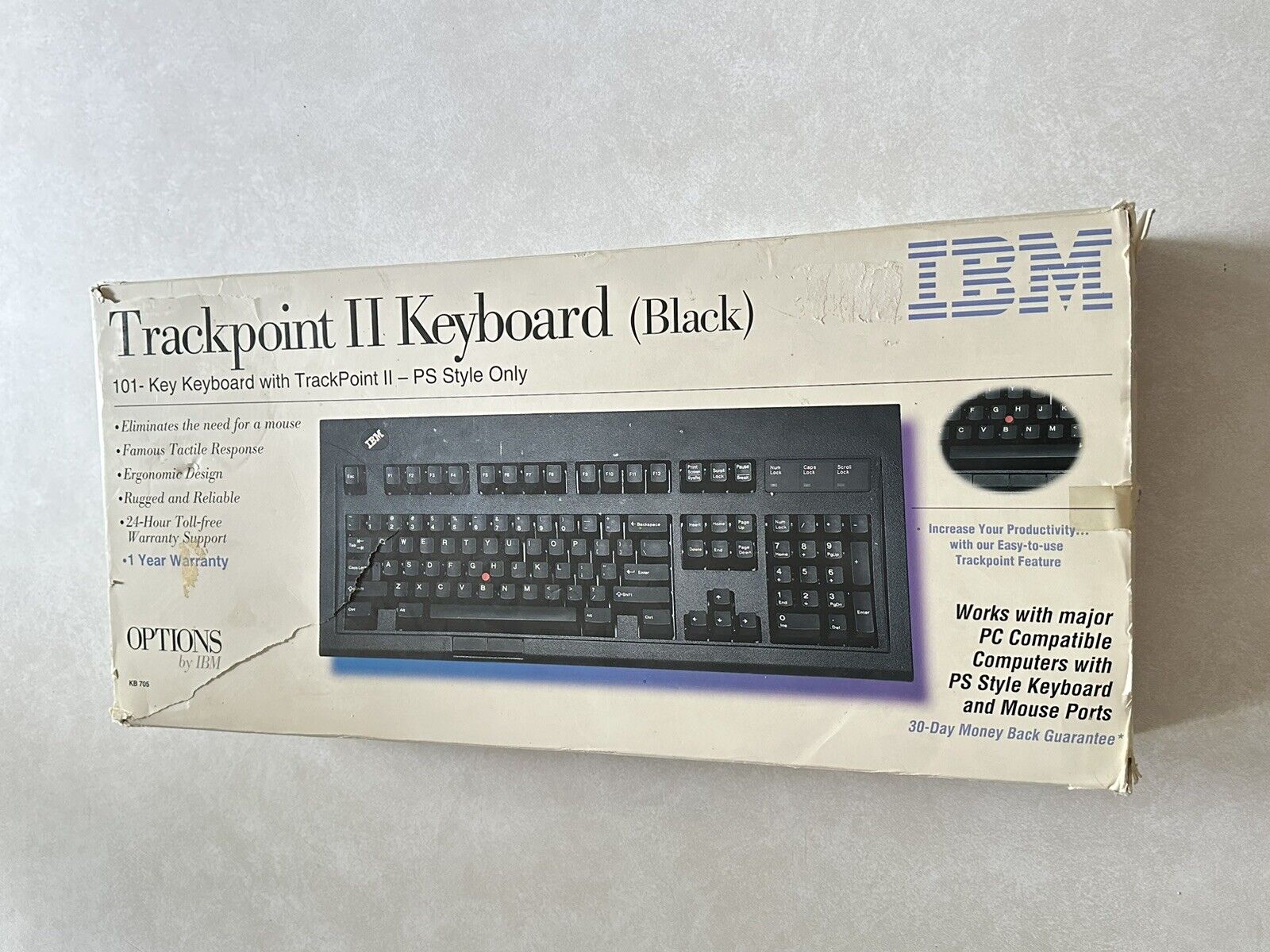 Vintage IBM Model M M13 TrackPoint II Keyboard PS/2 13H6705 Open Box Never Used
