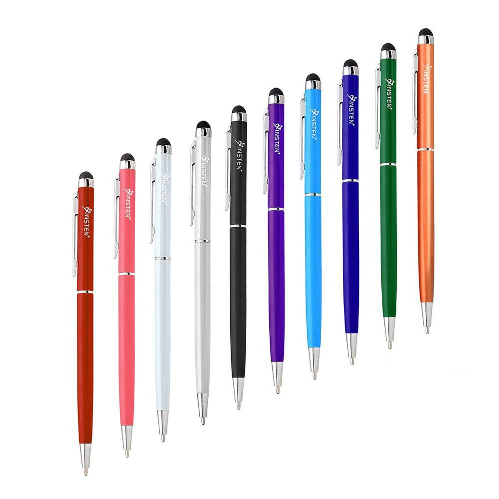 10 Pack 2-in-1 Pencil Stylus Touch Screen Ballpoint Pen for iPad, iPhone, Tablet