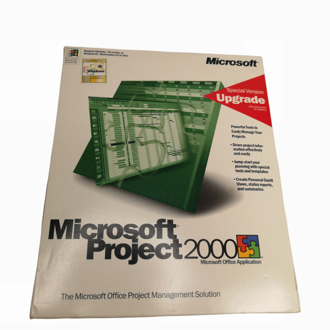 MICROSOFT PROJECT 2000 INCLUDES PROJECT CENTRAL CLIENT AND SERVER SOFTWARE 