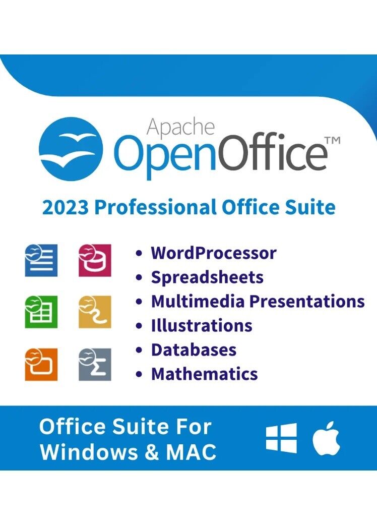 Open Office Home and Student 2023 - Office Software Suite for Windows USB