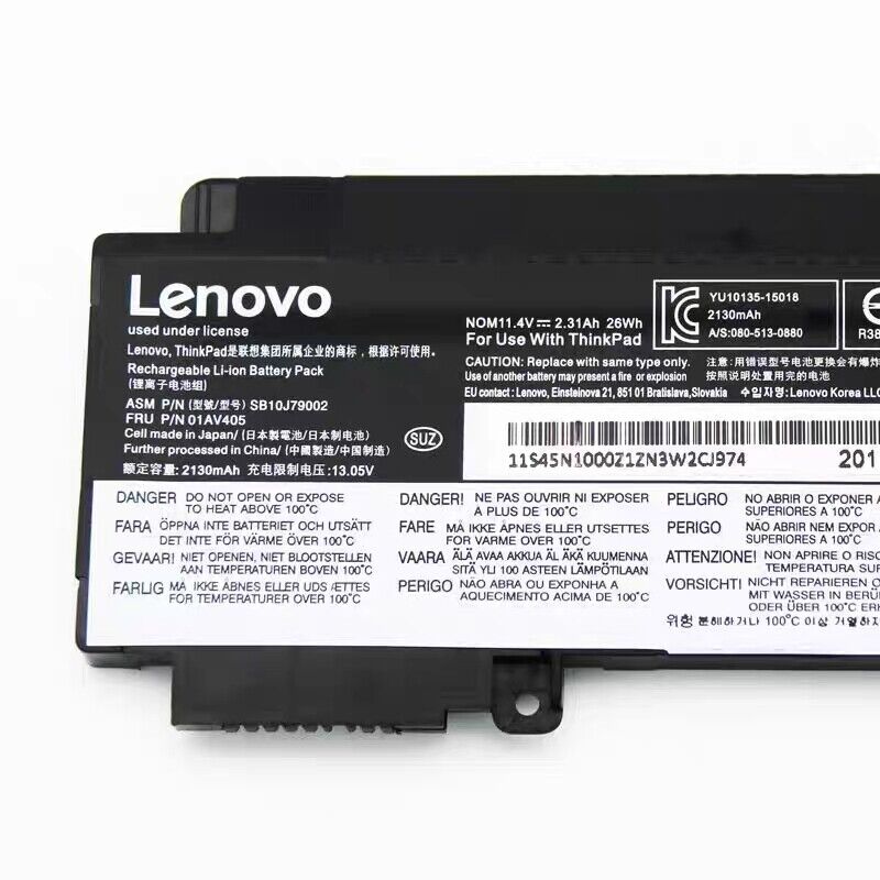 Genuine OEM T460s T470s 00HW024 00HW025 Lenovo ThinkPad Battery 01AV405 01AV406
