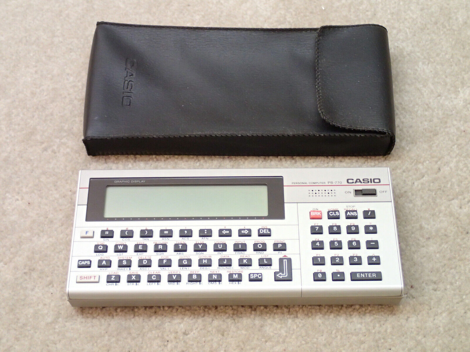 Casio PB-770 Vintage Personal Computer Nice with Case