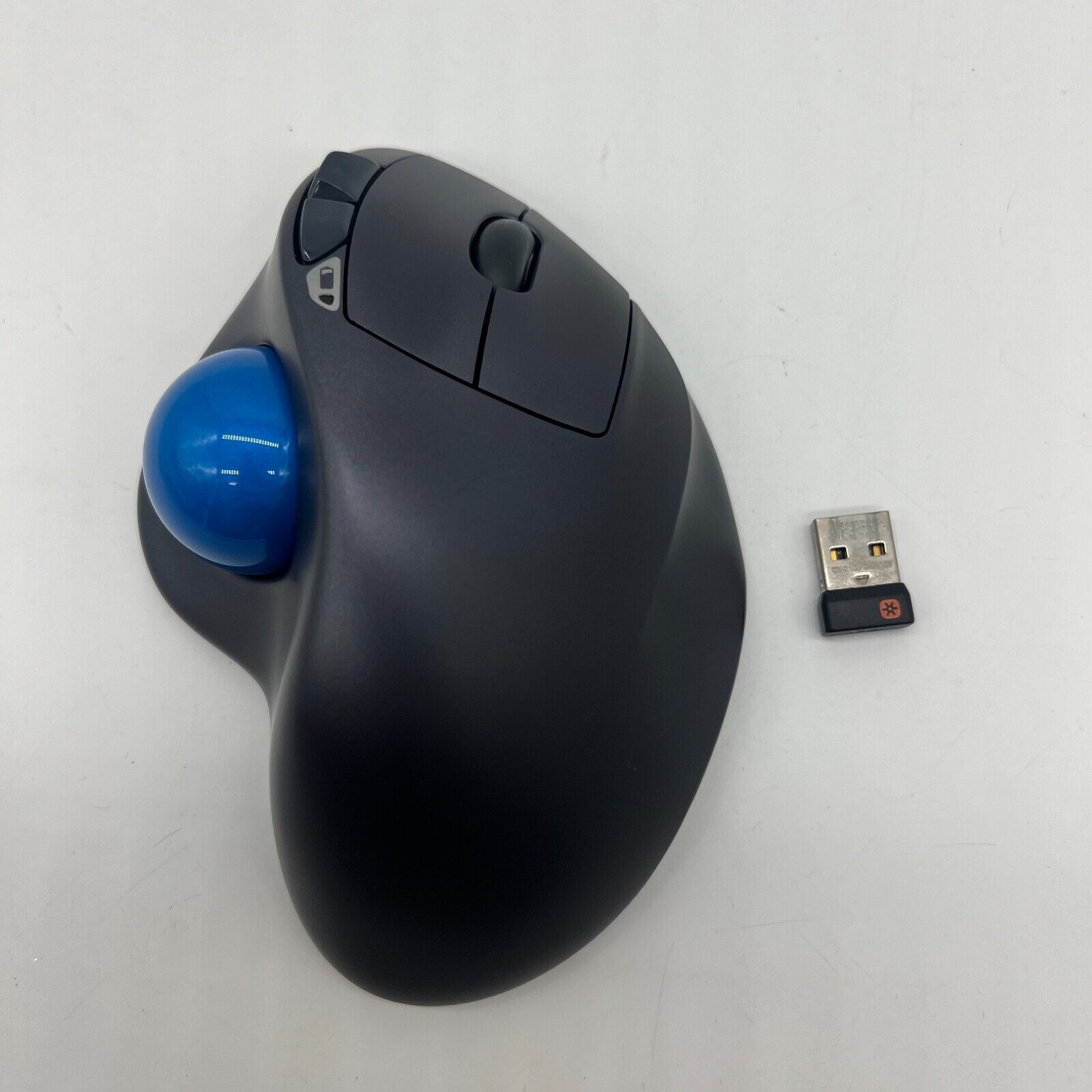 Logitech M570 Wireless USB Trackball Mouse Dark Gray USB Dongle Receiver WORKS