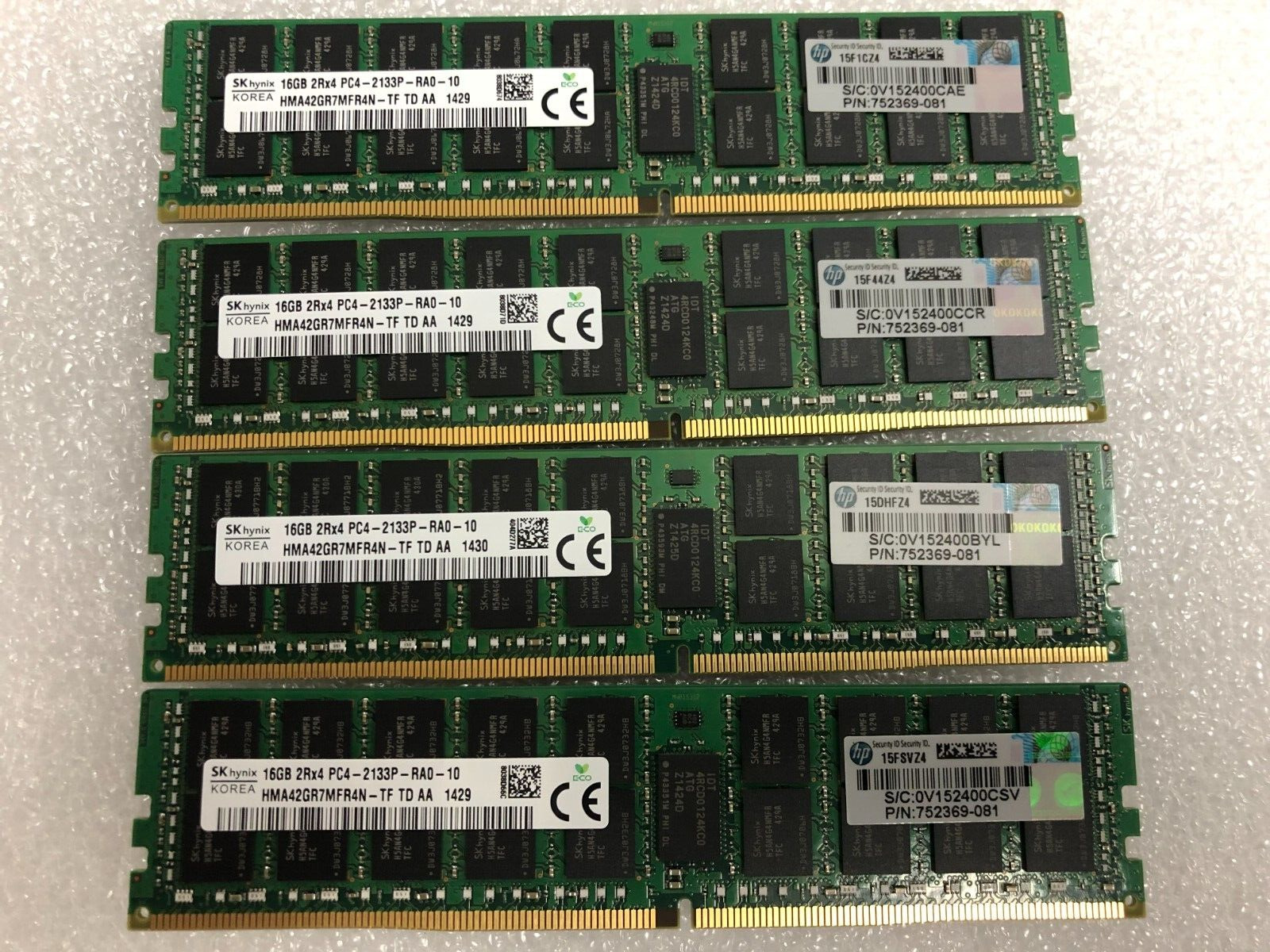 752369-081 HP Memory 64GB PC4 DDR4 Server RAM ECC Reg FOR HP DL360 Gen 9