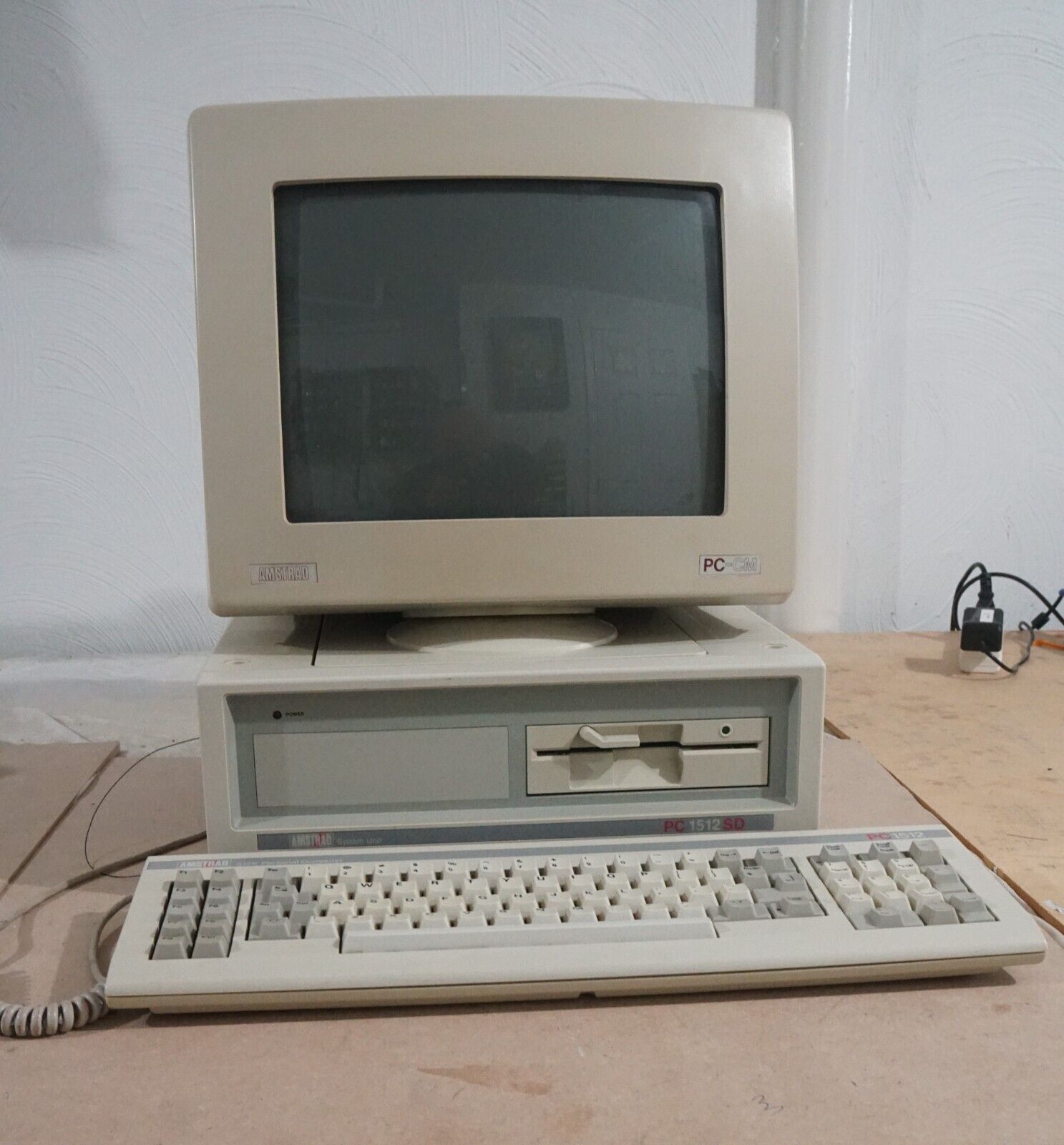 Amstrad PC-1512 Computer with Color Monitor - Collector's Item