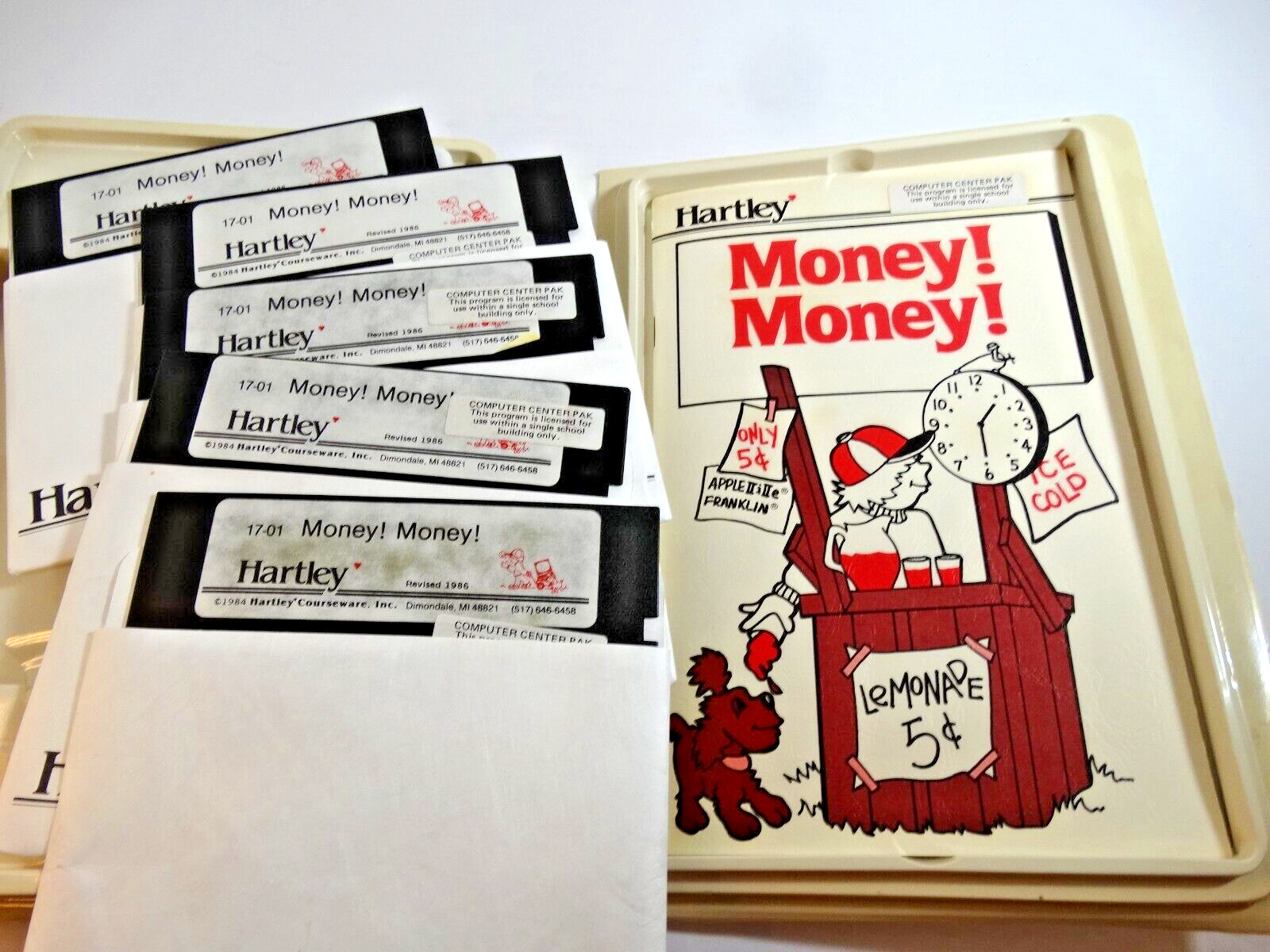 Rare Apple II Software Computer Center Pak Money Money Hartley Software 1986