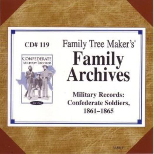 Family Tree Maker Military Records Confederate Soldiers 1861-1865 PC CD research
