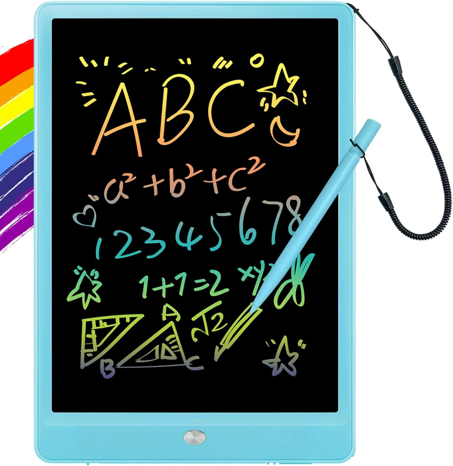 ORSEN LCD Writing Tablet 10 Inch, Colorful Doodle Board Drawing Pad for Kids, 3