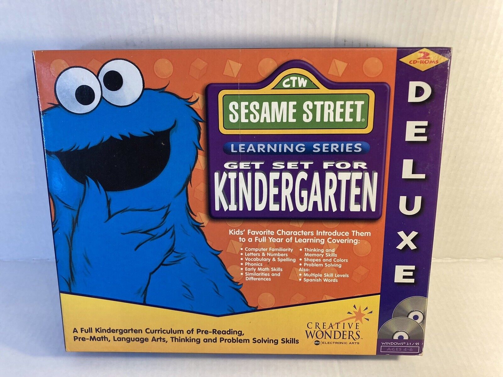 NEW Sealed Sesame Street: Elmo’s Preschool Deluxe PC CD Learning Series 3-5 Yrs.