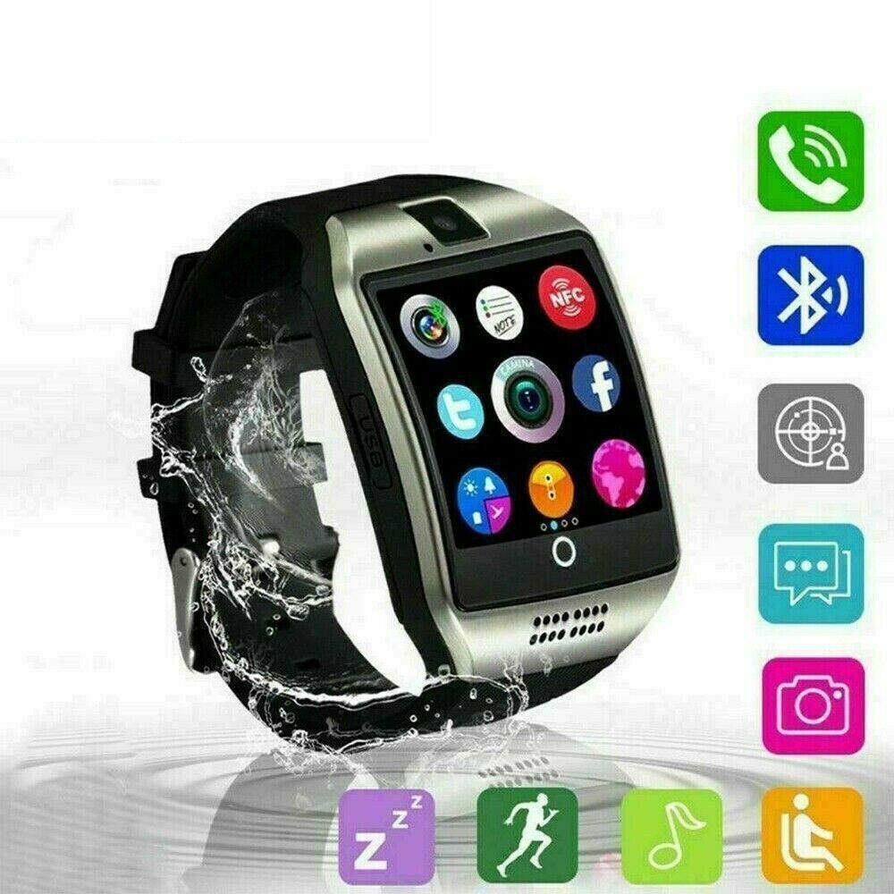 Smart Watch with Camera Bluetooth Pedometer Sim Card Slot for iPhone & Androi...