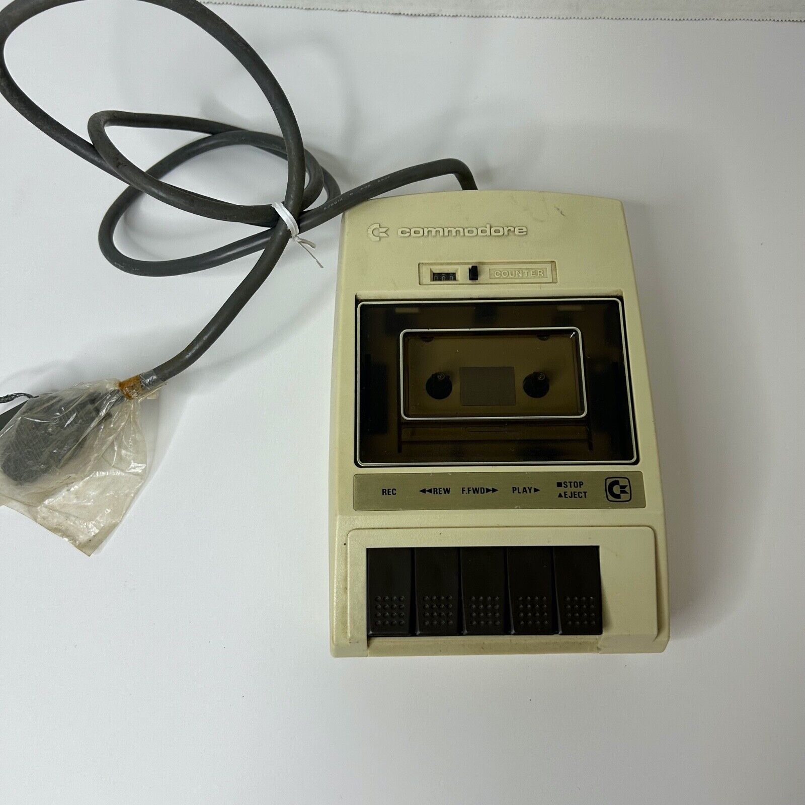 VTG 80s Commodore 64 C2N Cassette Unit Player Drive VIC PET CBM Untested