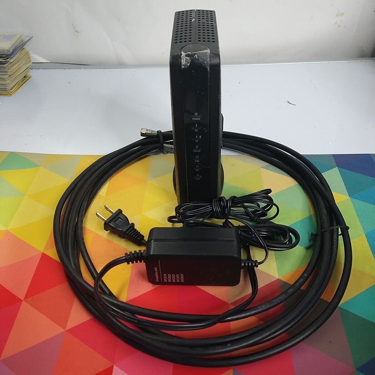 Technicolor/Cisco DPC3216 Cable Modem w/ Power cord & COAX Cable WORKING