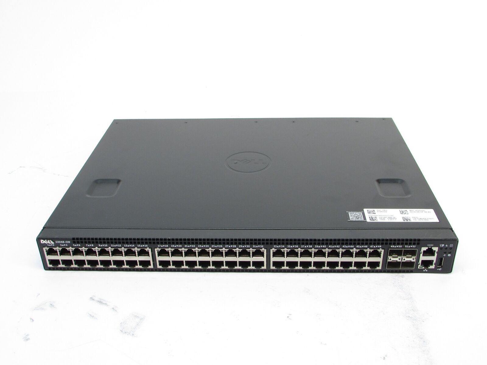 Dell S3048-ON 48x 1000BASE-T 4x SFP+ Reverse Airflow Fan No Networking OS Switch