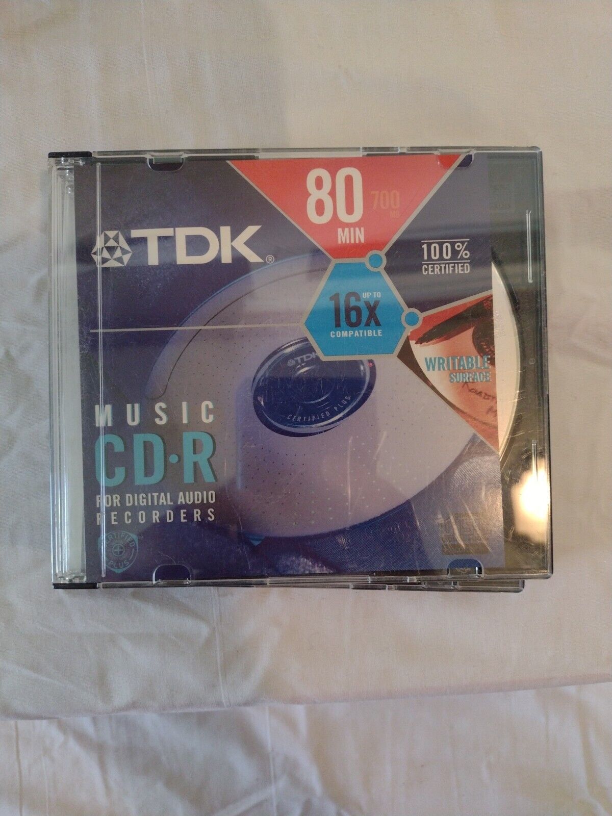5 Pack- TDK CD-R For Digital Audio Recording 80 Minutes