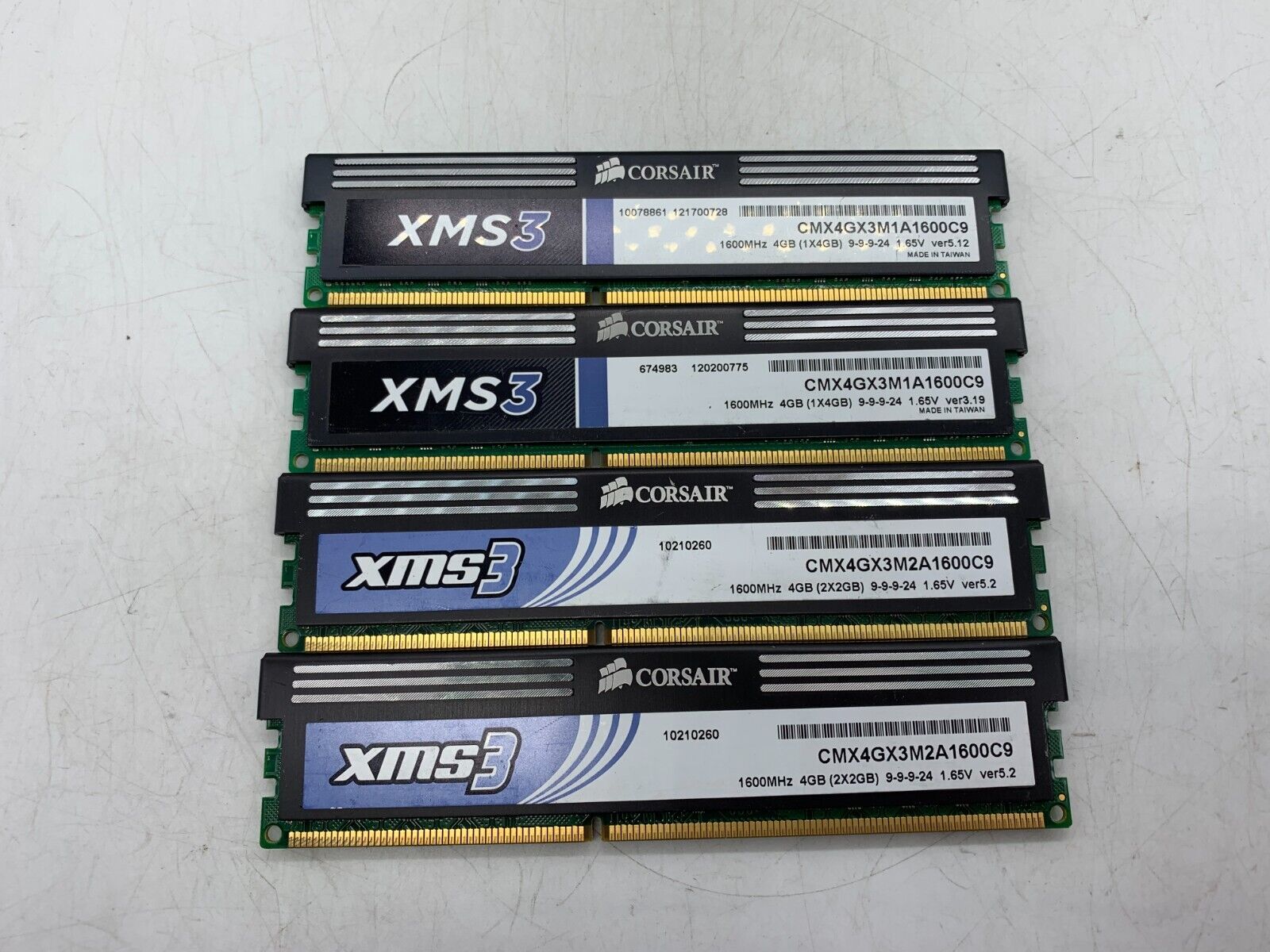 Corsair XMS3 12GB (2x 2GB, 2x 4GB) DDR3 1600 Desktop Memory CMX4GX3M1A1600C9