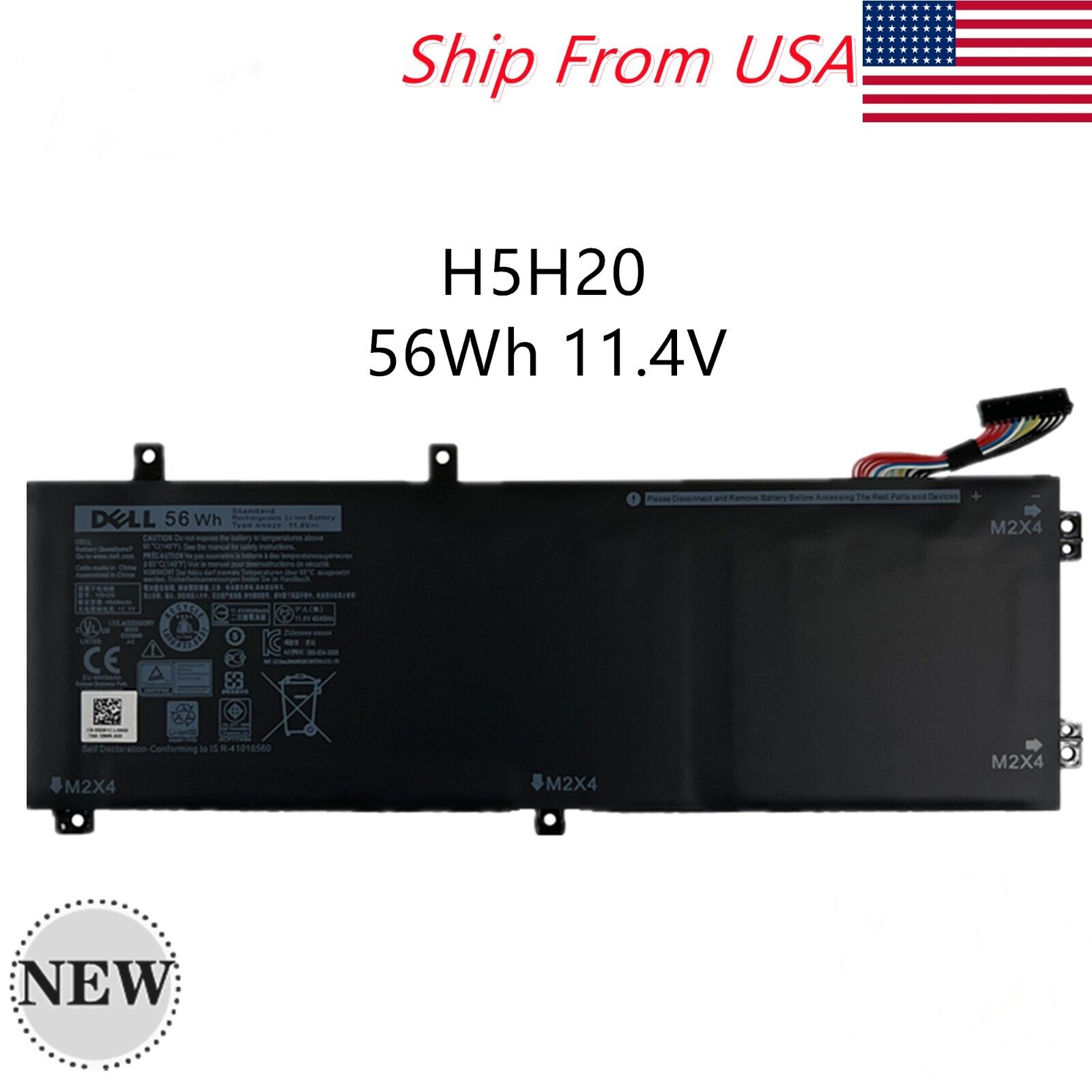 OEM H5H20 Battery For Dell XPS 15 9550 9560 9570 Precision 5510 5520 5530 5540