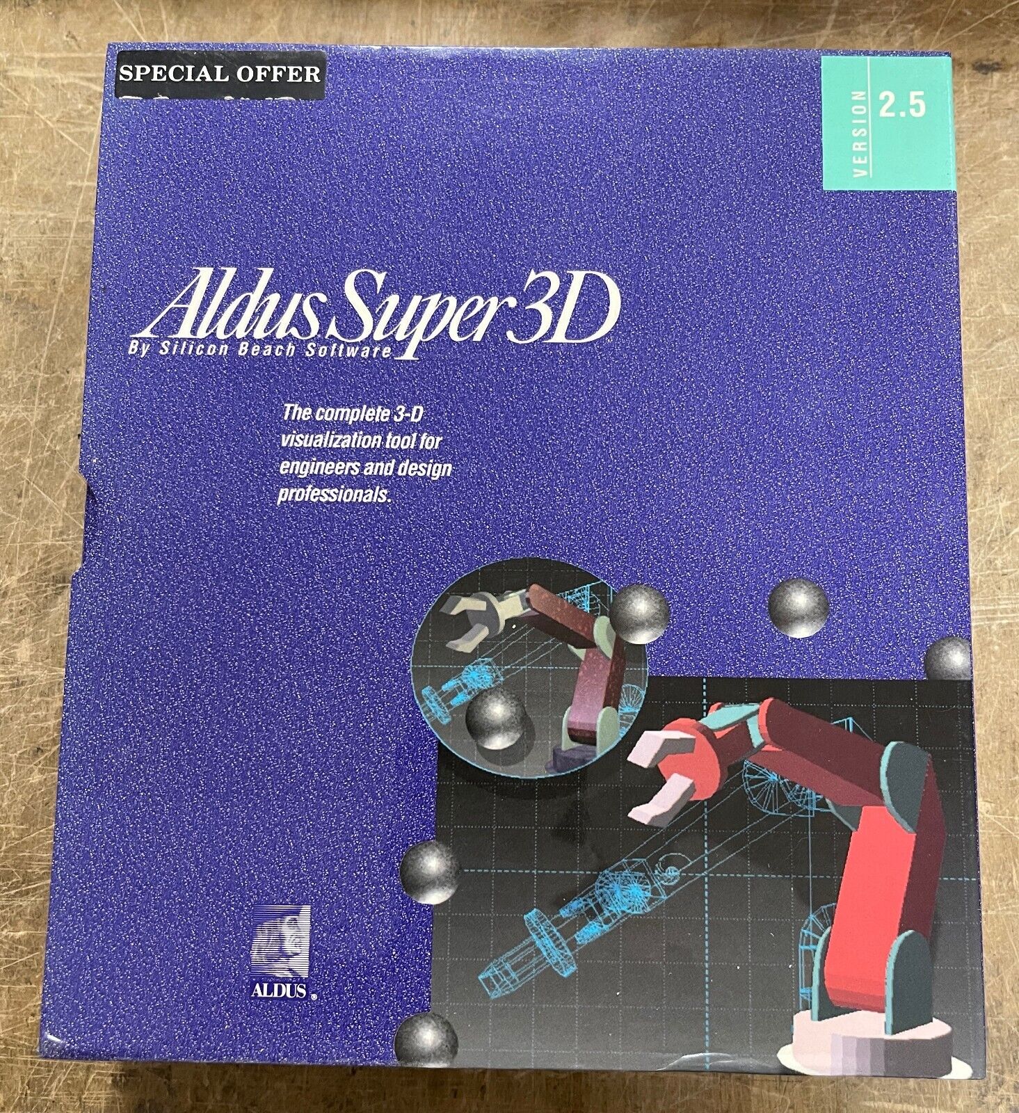 Vintage Aldus Super 3D Version 2.5 Apple Macintosh computers