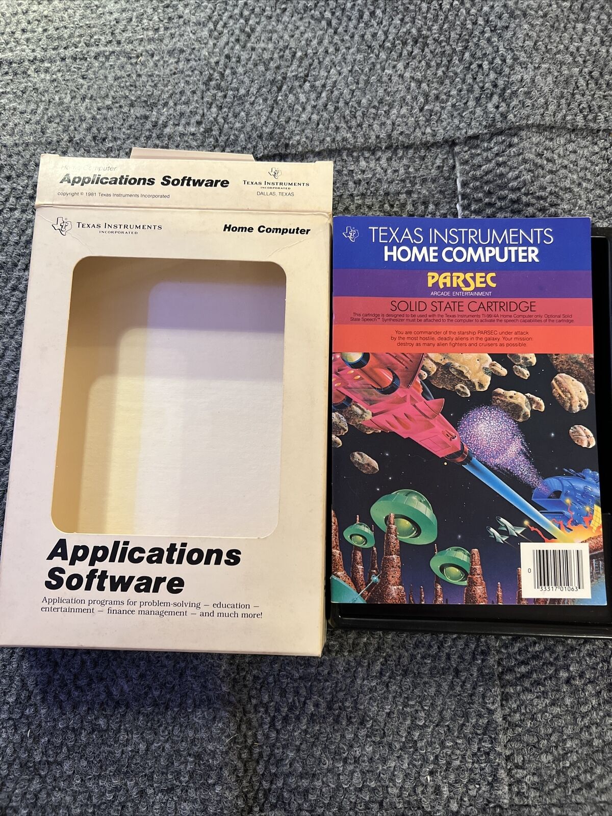 Texas Instruments Home Computer Parsec Arcade Solid State Cartridge Very Nice