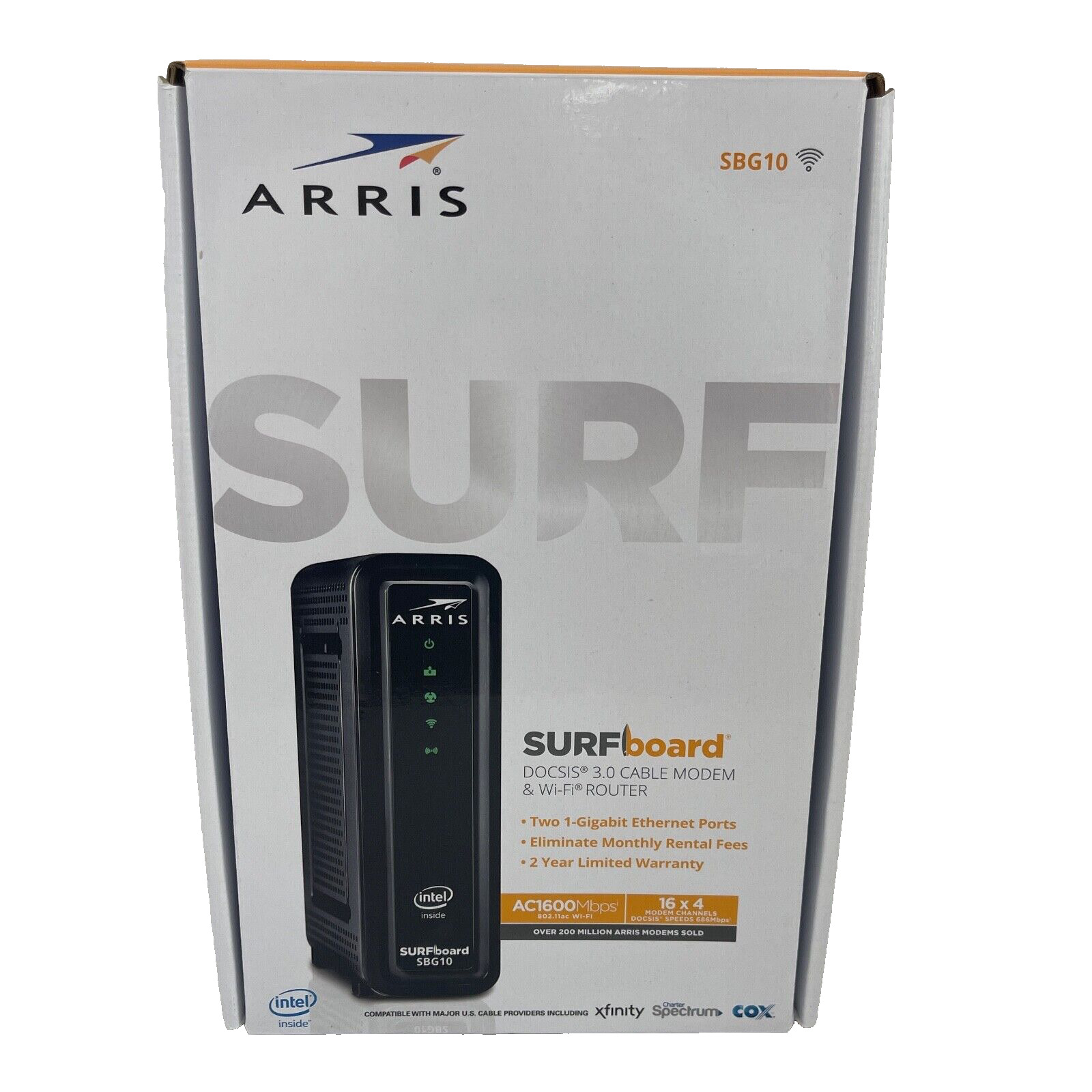 ARRIS SBG10 SURFboard AC1600 Dual-Band Cable Modem Router Black