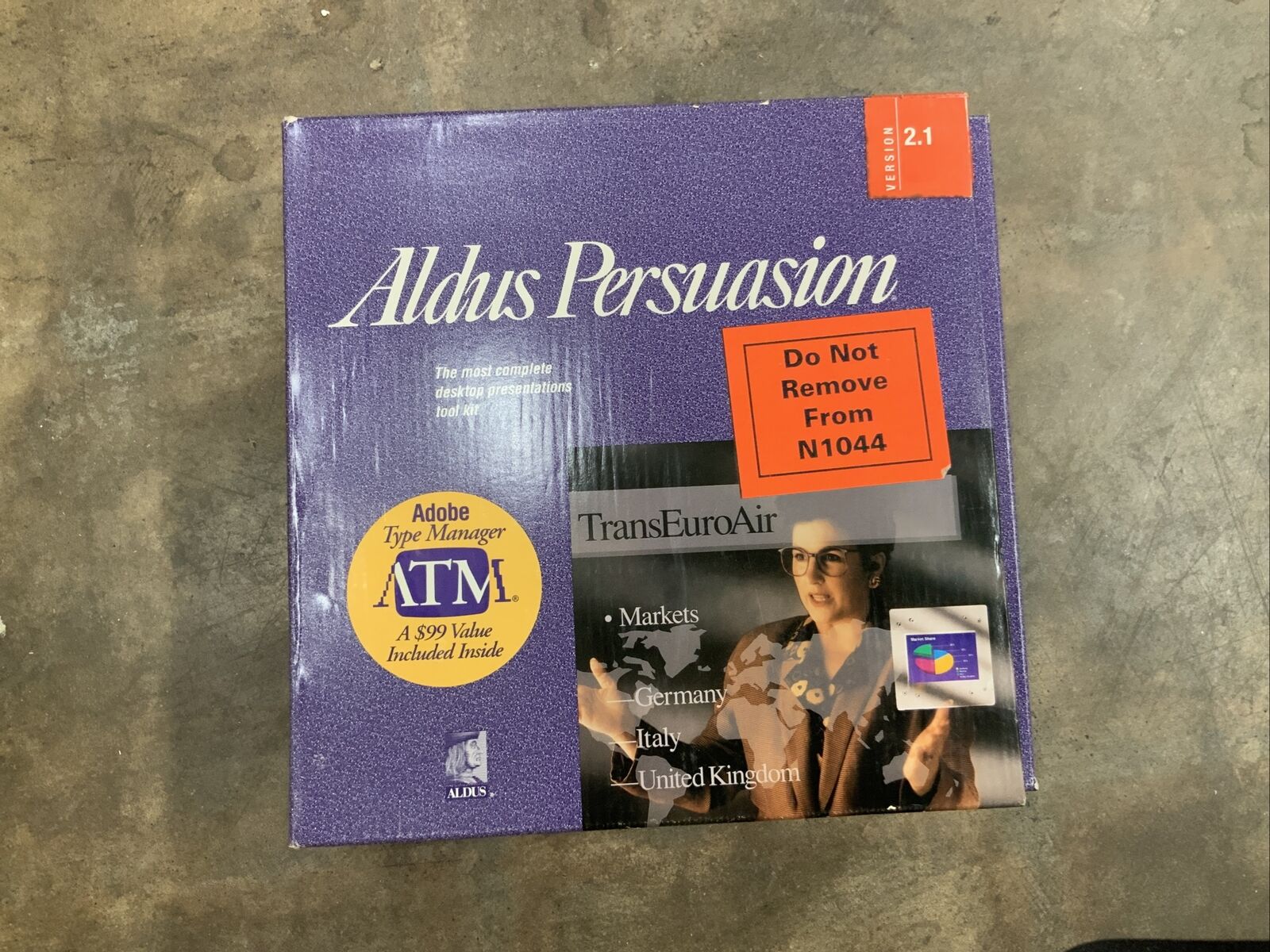 Aldus Persuasion 2.1 + Adobe Type Manager- 1991 - Portions Still Sealed RARE