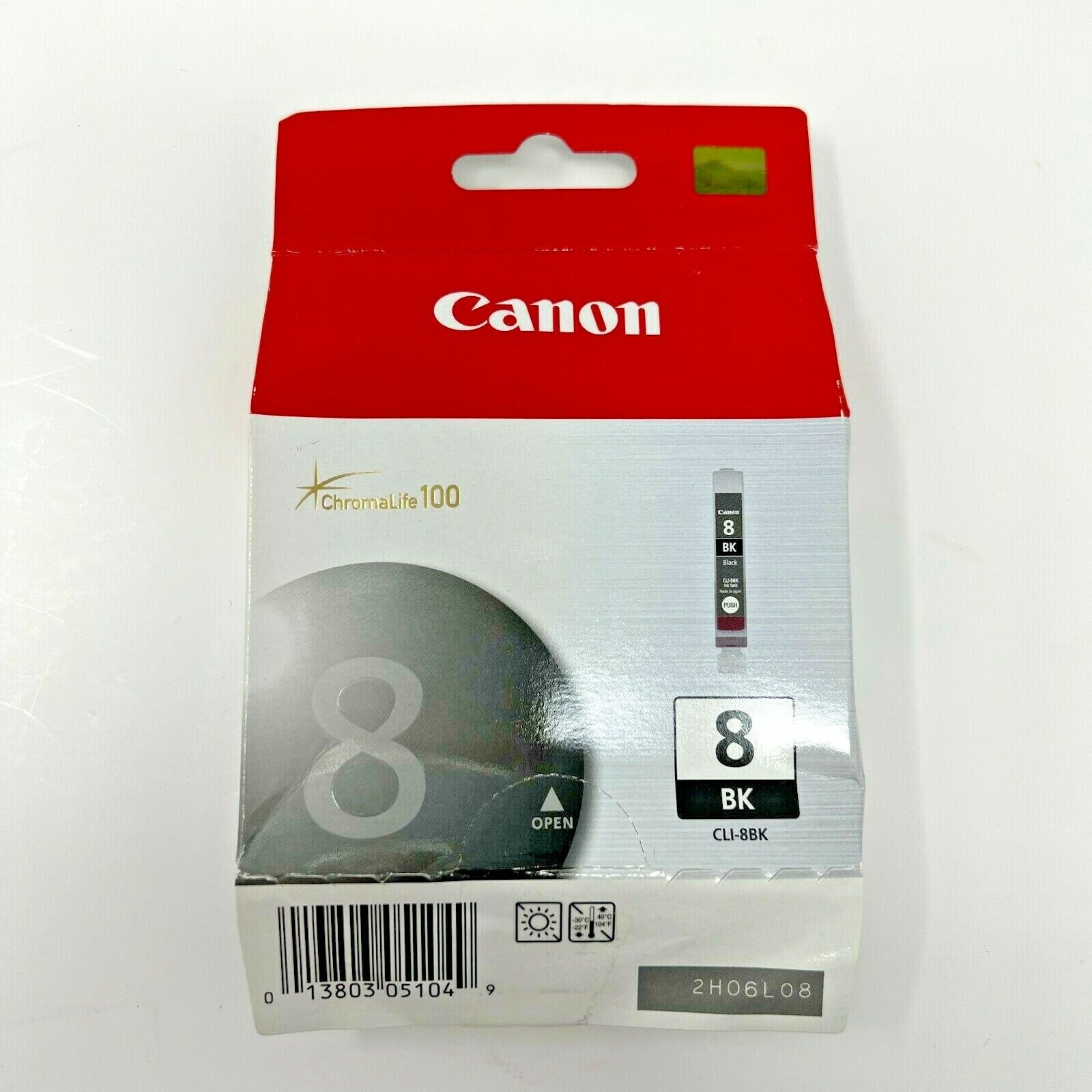 Genuine Canon  CLI-8BK Chromalife  100  Black Ink Cartridge Open Box