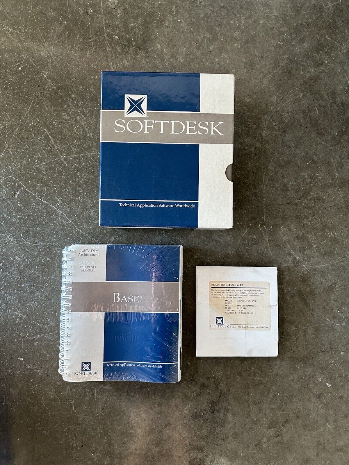 Vintage AdCADD Autodesk Softdesk Arch Base Software DOS Windows Ver. 12.14