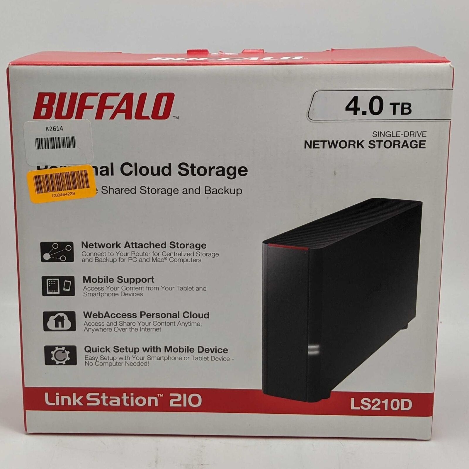Buffalo LinkStation 210 4TB Network Storage Device NAS LS210D0401