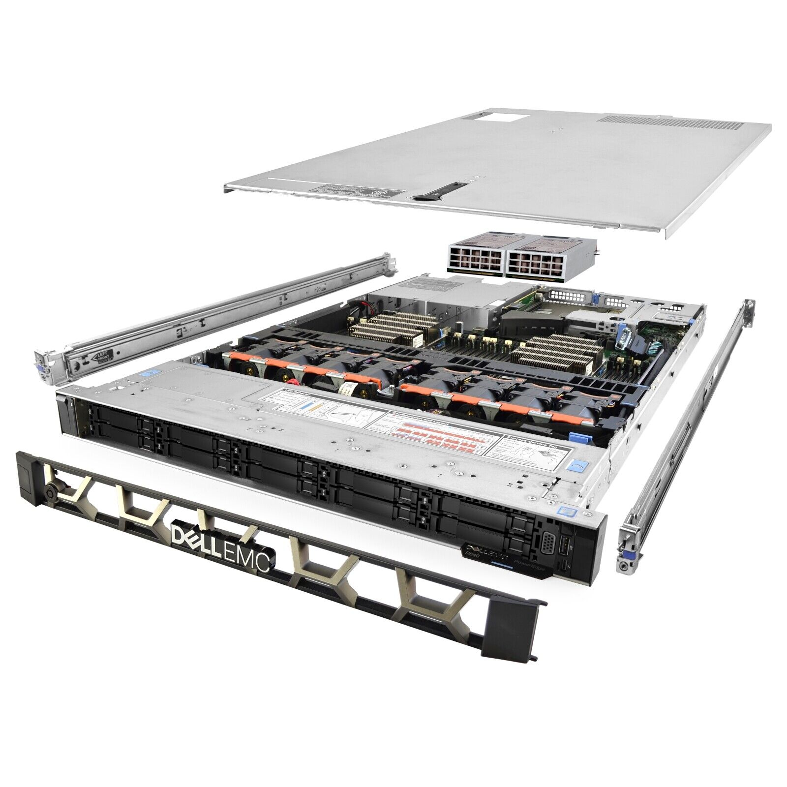 Dell PowerEdge R640 Server 2.10Ghz 44-Core 192GB 10x 900GB 12G H730P Rails
