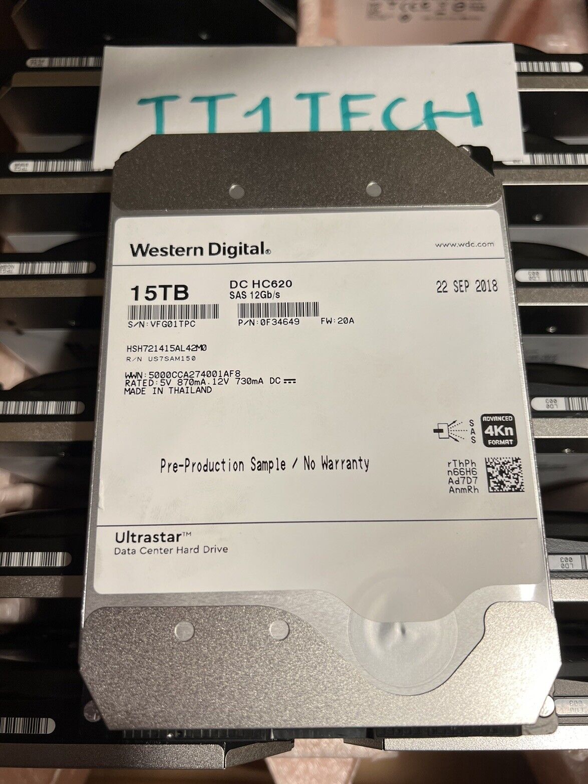 1 piece 15TB HDD 3.5\
