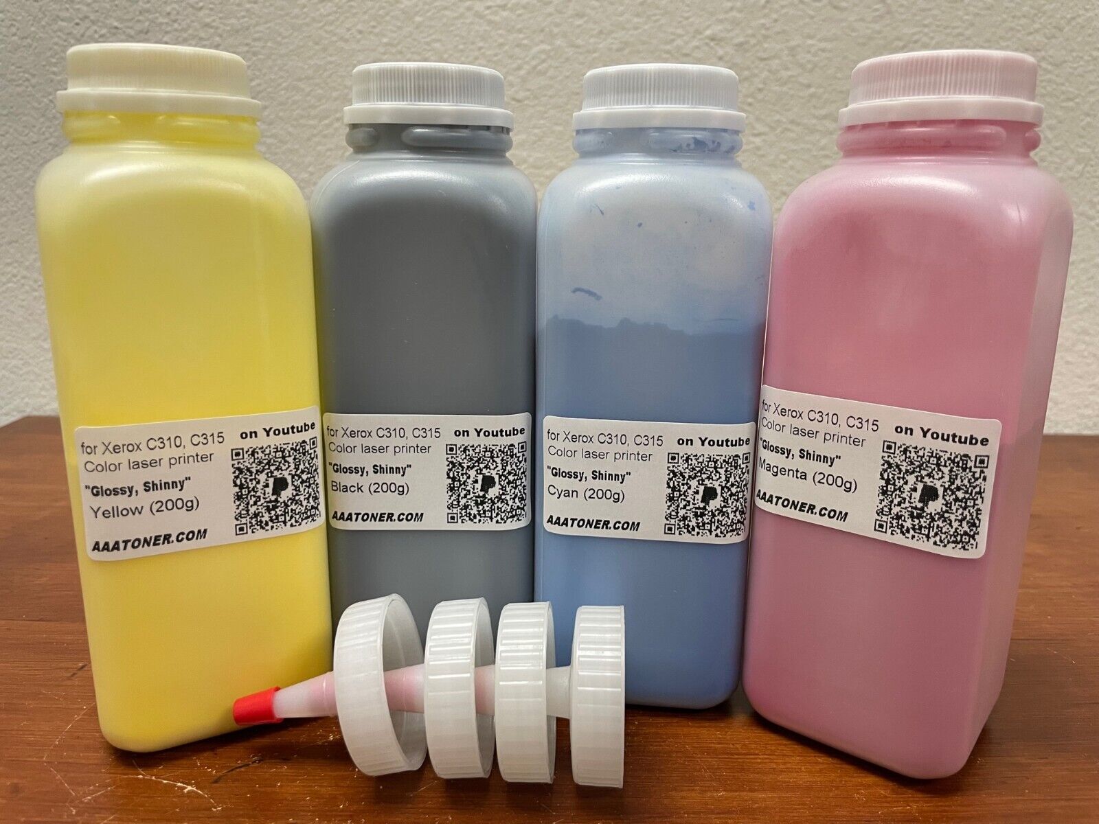 (200g x 4) Toner Refill for Xerox C310, C315 color printers - REFILL ONLY