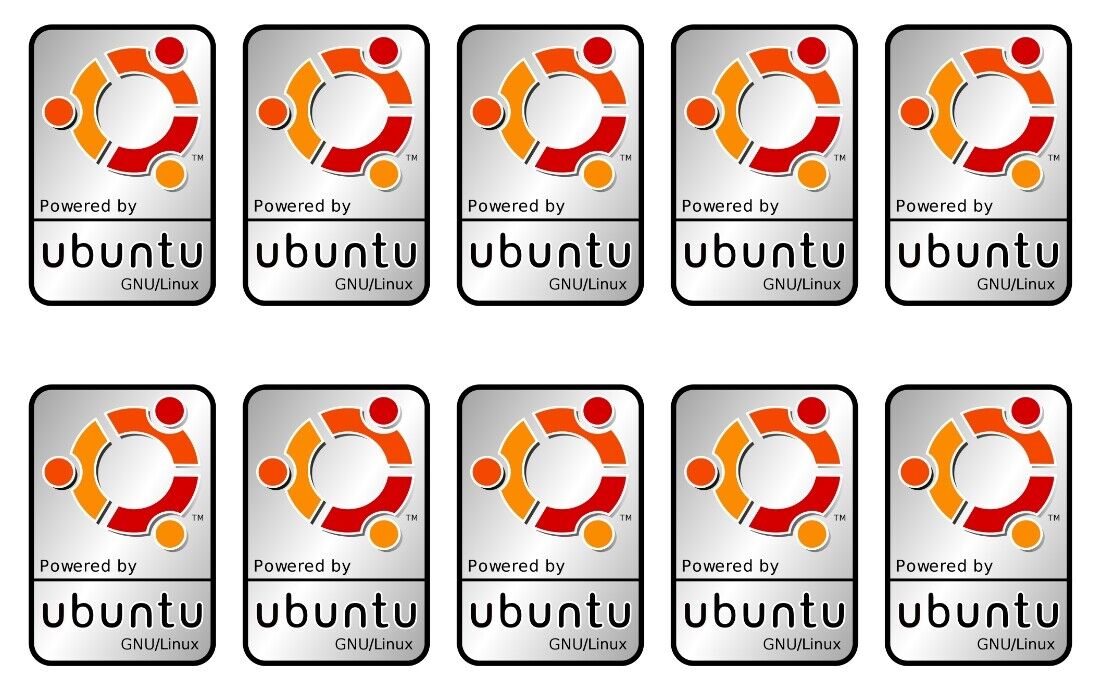 Laptop Desktop Badge, Set of 10 Replacement Badges (Select your distro)