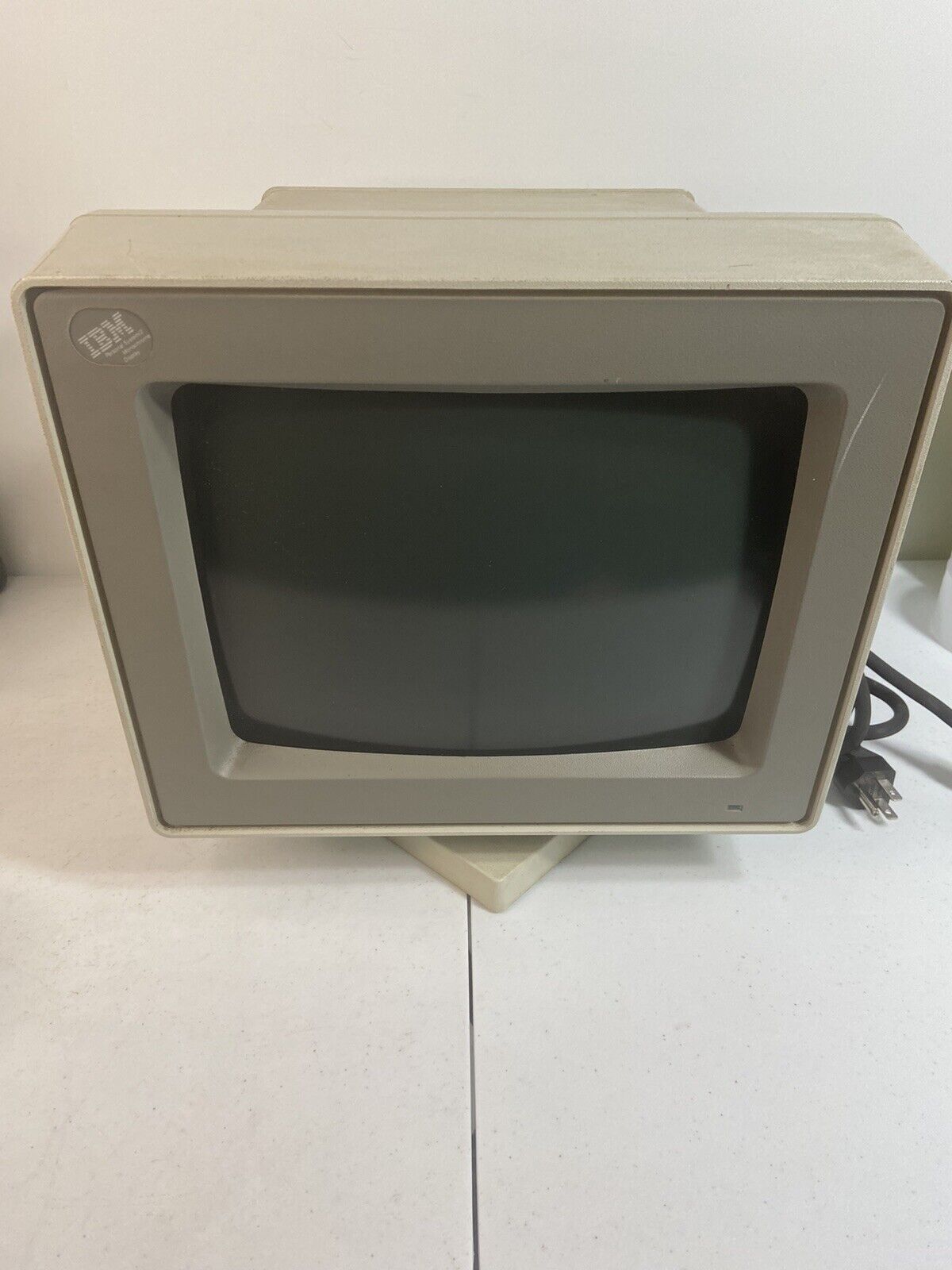 IBM 8503 8503001 Greyscale Monochrome Monitor Vintage Rare POWERS ON