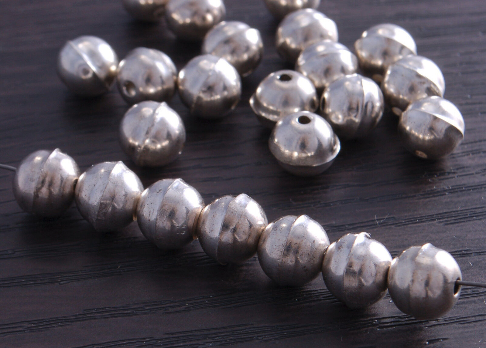 Sterling Silver Bench Made Beads 8mm (pack of 10 beads) DB4B