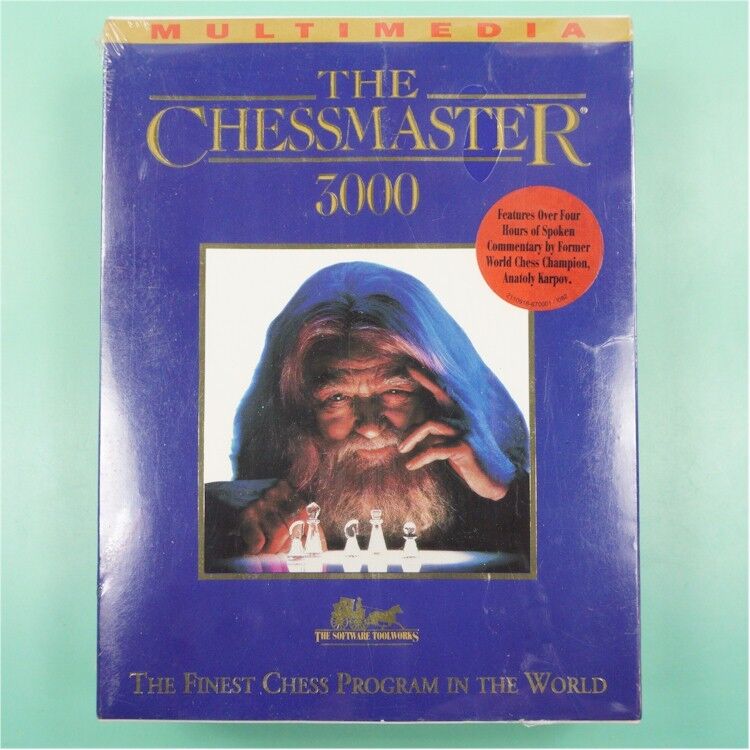VINTAGE THE CHESSMASTER 3000 SOFTWARE for PC WINDOWS 3.0 *NOS - SEALED*