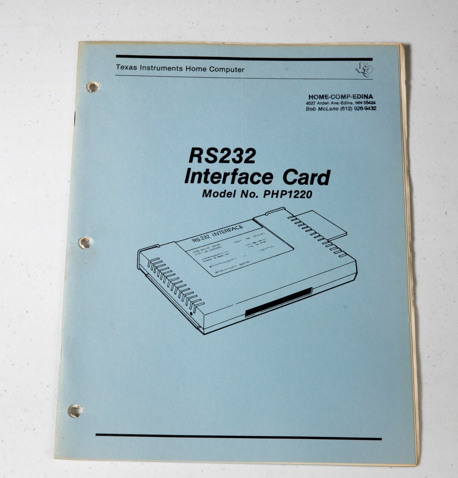 Vintage Texas Instruments Home Computer RS-232 Interface Card docs ST534