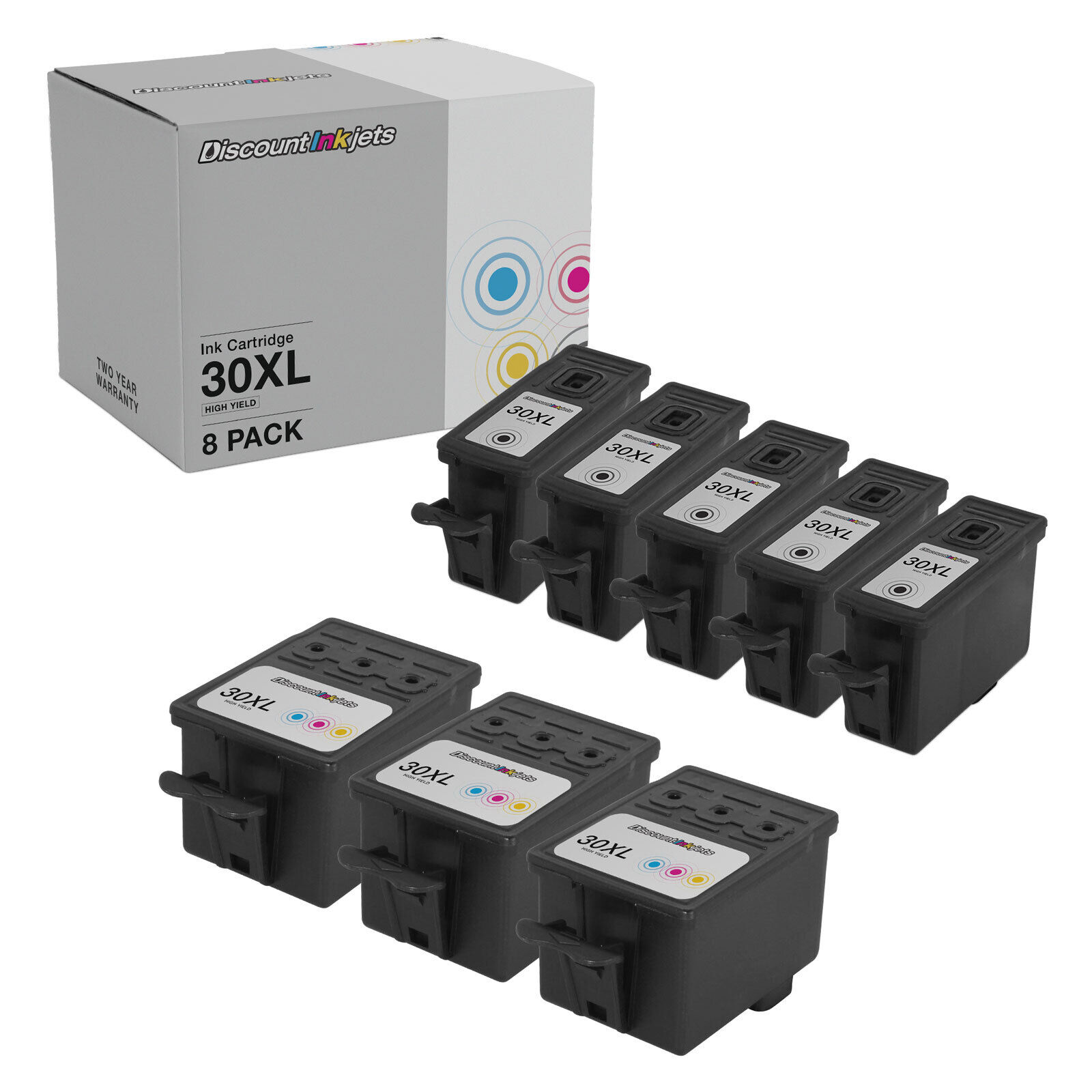 8pk #10 Ink Cartridges for Kodak 10B 10C 8237216 8946501 1215581 Esp 5210 5250