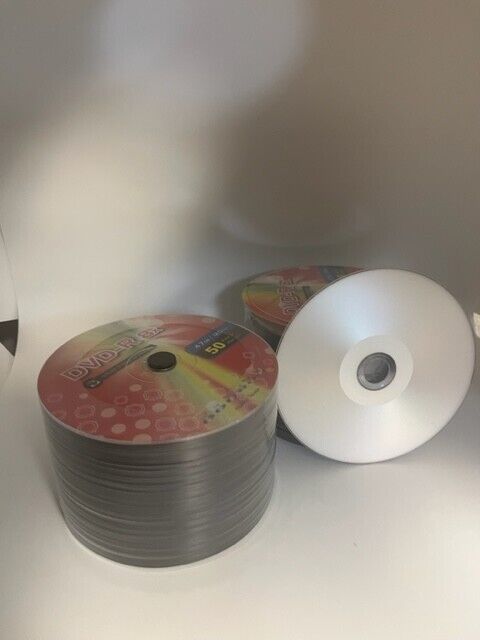 50 Pk Quality CMC DVD-R, SILVER INKJET HUB PRINT, 8X 4.7GB, 120 Min 