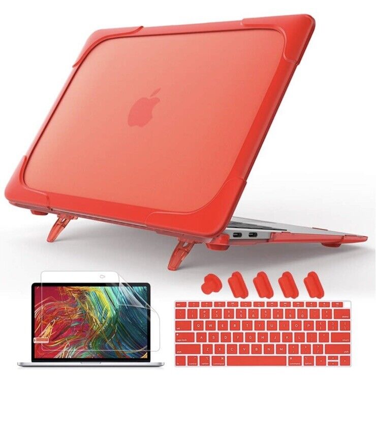 Mektron for MacBook Air 13 Inch Case M1 A2337 2022 Foldable KickstandsDual Layer