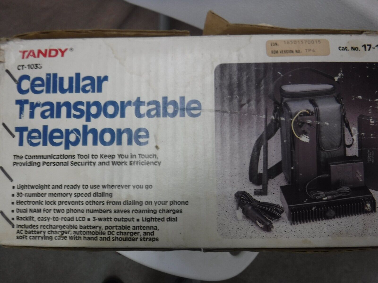 NEW OLD STOCK CT1033 Tandy Company early 70\'s cell phone, unopened and sealed