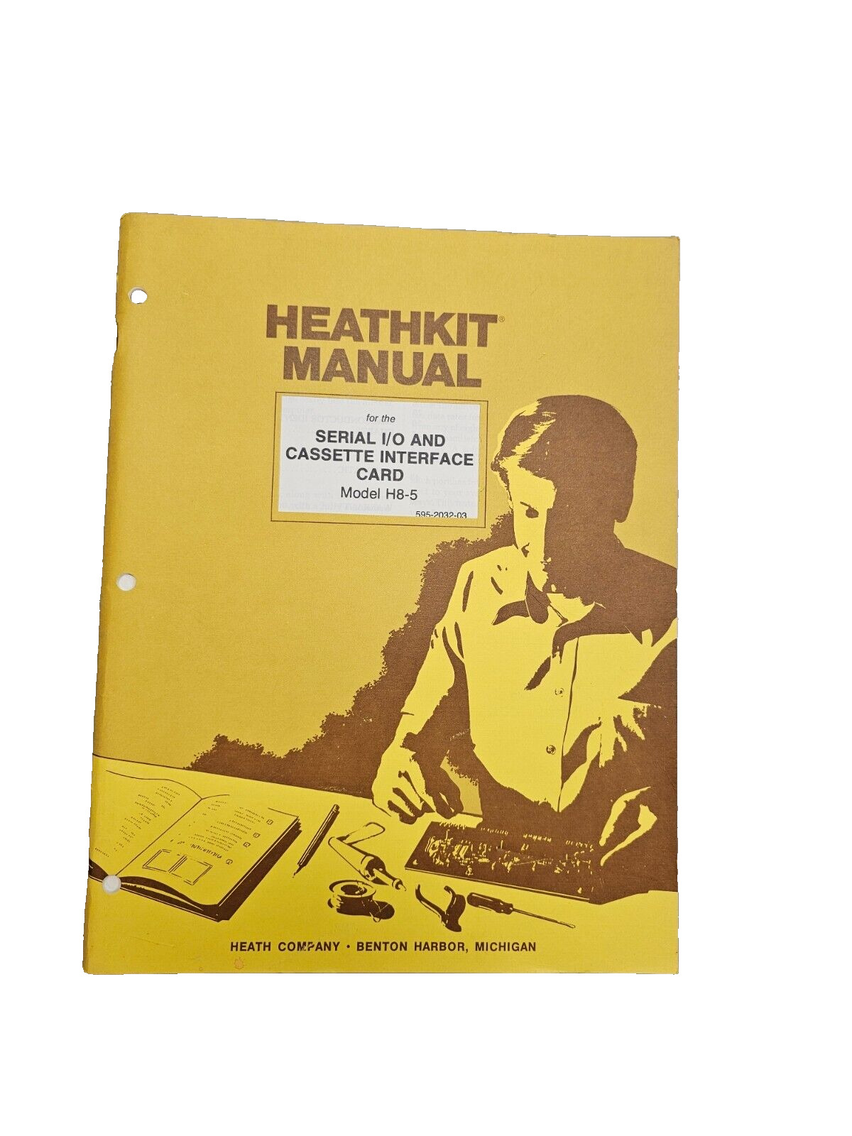 Vintage 70\'s Heathkit Manual Serial I/O Cassette Interface Card H8-5 595-2032-03