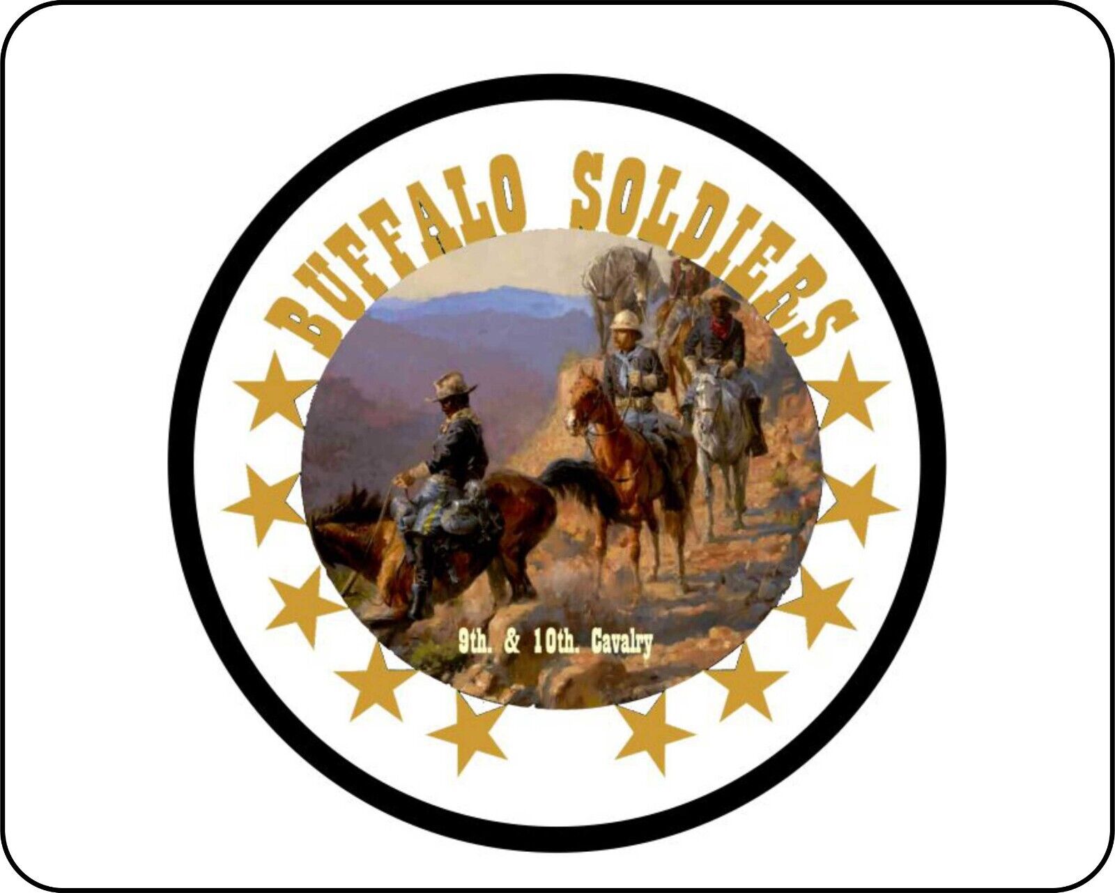 Buffalo Soldiers CivilWar Era  Mouse Pads Mousepads art 9th & 10th Cavalry