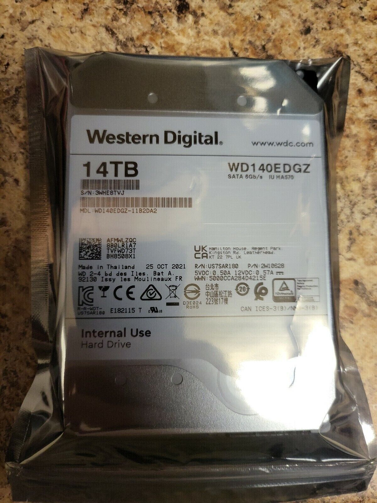 NEW Western Digital 14TB White Helium NAS WD140EDGZ 512MB 3.5\