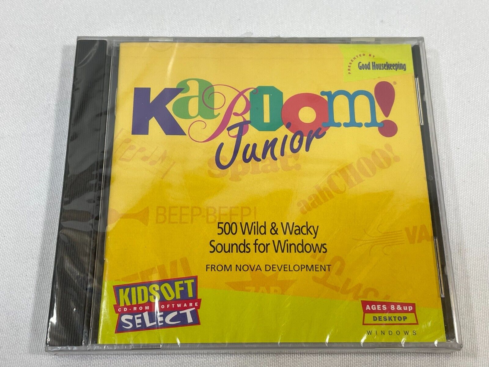 Vintage 1995 Kaboom Junior Sound Effects Software IBM/PC CD-ROM Nova SEALED