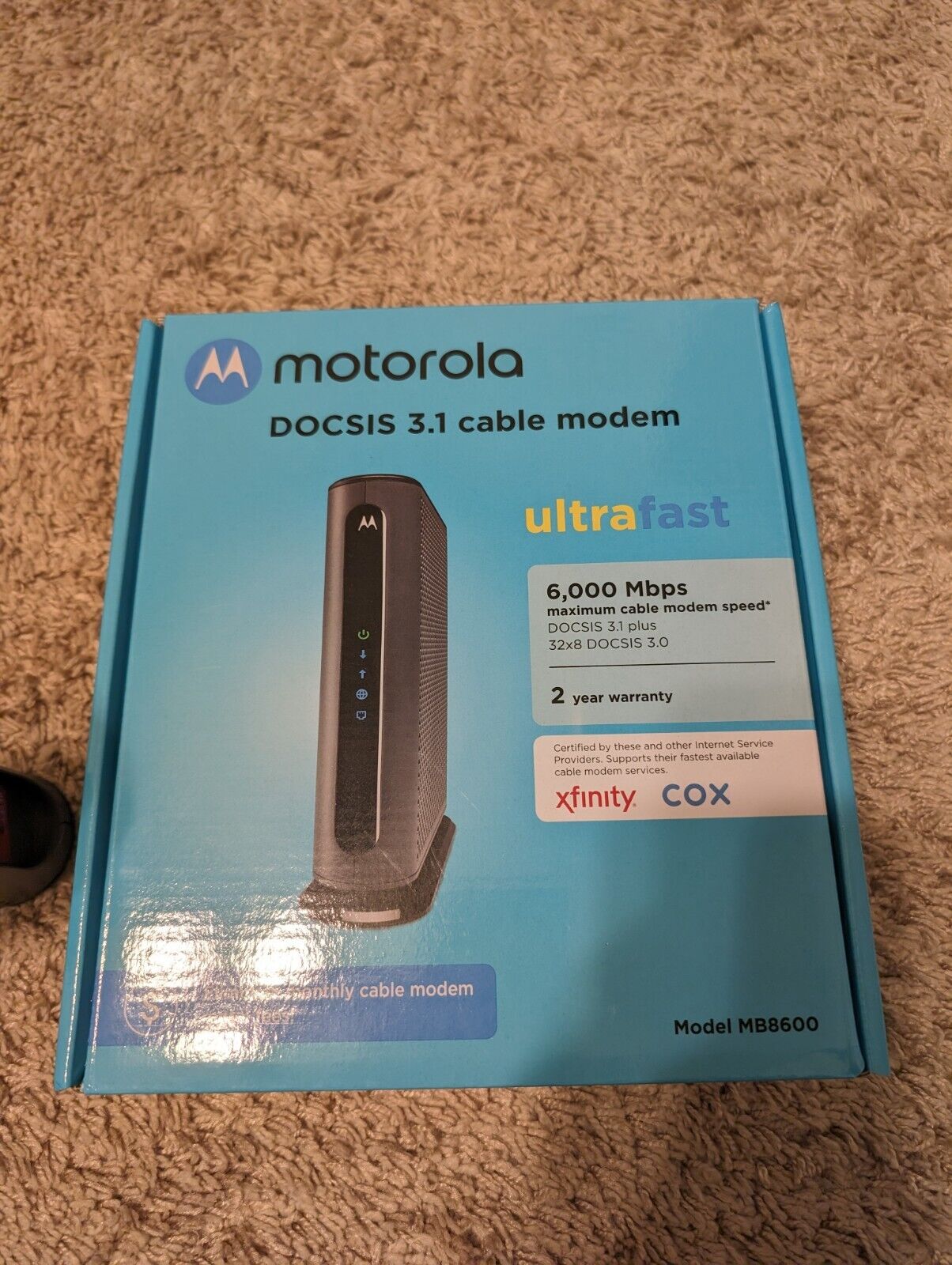 Motorola MB8600 DOCSIS 3.1 Cable Modem- Black