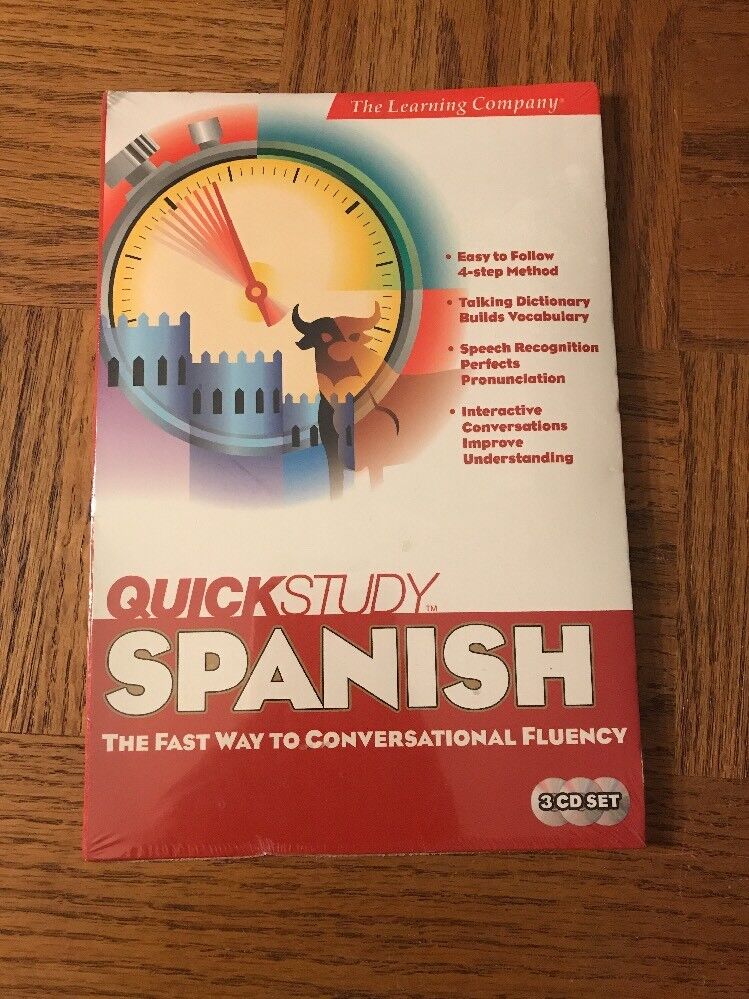 The Learning Company - Quick Study Spanish 3 CD Set New & Sealed 