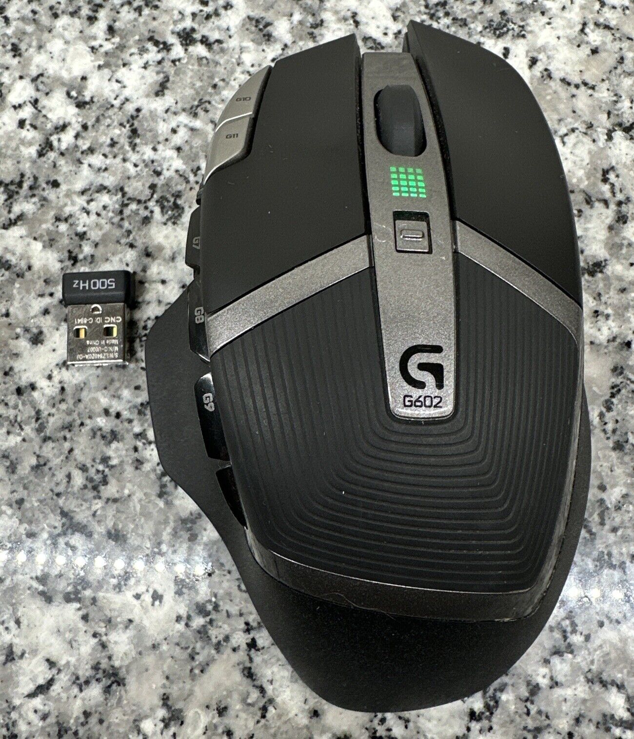 Logitech G602 Wireless Gaming Mouse + 500Mhz USB Reciever Tested WORKS