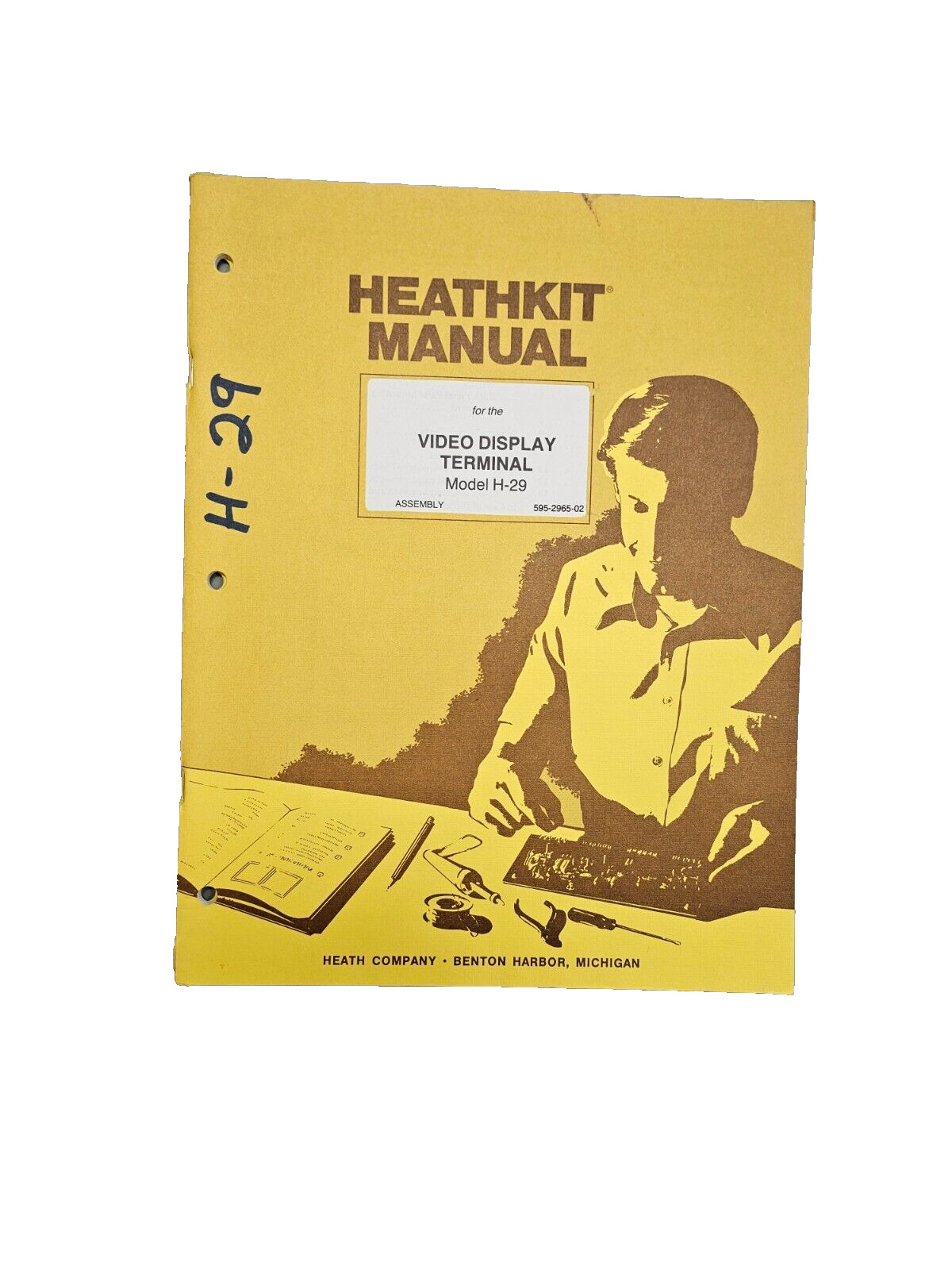 Vintage 70's Heathkit Manual Video Display Terminal H-29 Assembly 595-2965-02