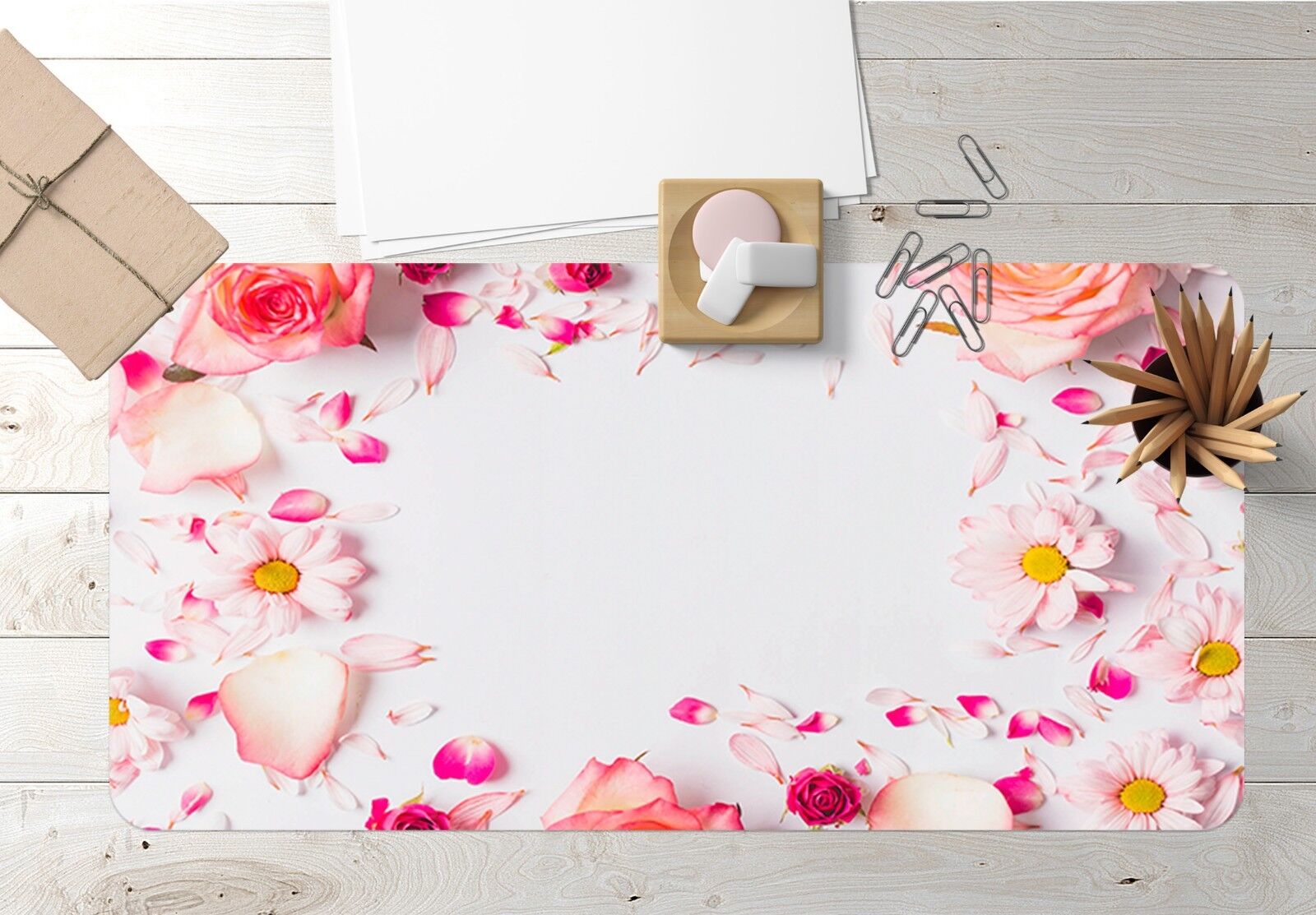 3D Pink Beautiful Flowers 71 Non-slip Office Desk Mouse Mat Game Carly