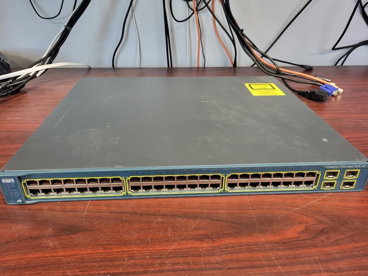 Cisco WS-C3560-48PS-S 48-Port Managed Gigabit PoE Switch #73