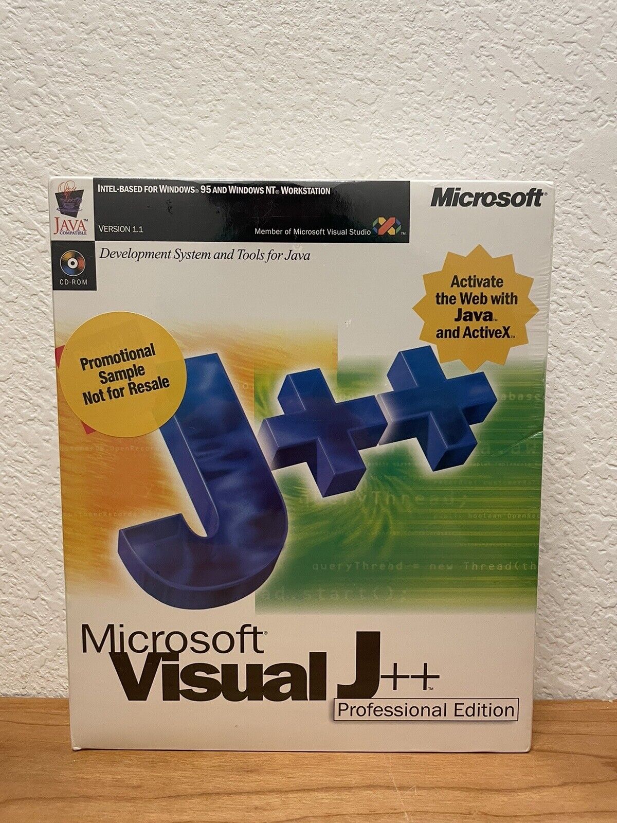 NEW Microsoft Visual J++ Professional Edition Java ActiveX Factory Sealed PROMO